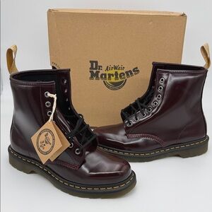 Dr. Martens 1460 Vegan Boots | Cherry Red Rub Off | US W 10 M 9 | NWT |